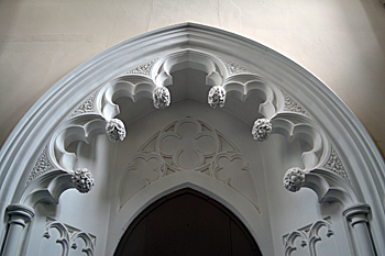 Detail of the west tower arch May 2017