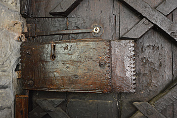 Lock on the south door October 2016
