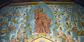 Chancel arch mural - detail September 2016