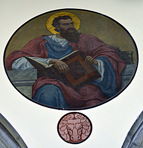 North arcade roundel - Saint Luke September 2016