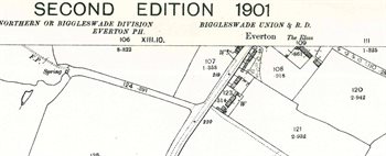 The southernmost part of the village in 1901
