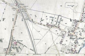 The Vicarage and Station in 1882