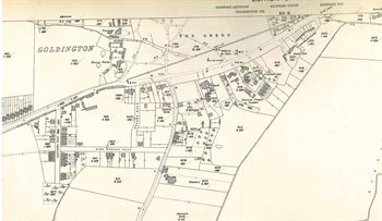 The area south of Goldington Green in 1926