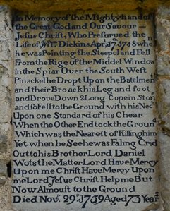 Inscription on the west tower February 2016