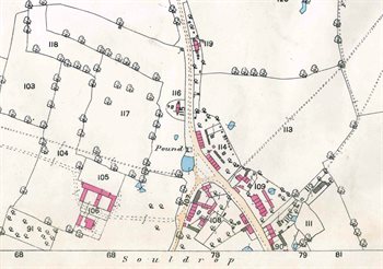 The northern part of the village in 1884