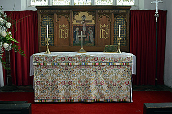 Altar and reredos August 2016