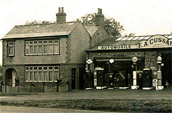 The garage and house after improvements
