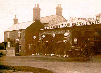 Ernie's garage and original cottage