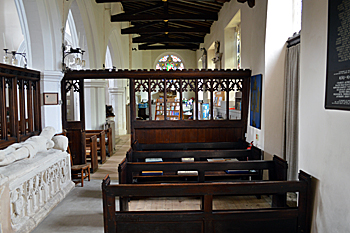 The north aisle looking west May 2017