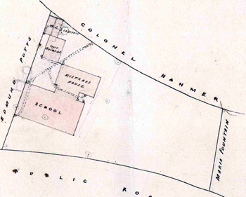 Site layout plan of Billington National School in 1862 [AD3865/6/1]