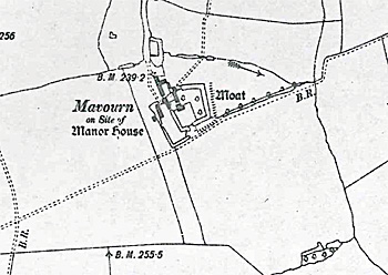 Mavourn Farm on  a map of 1902