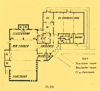 1983 plan of the church buildings [P146-28-4]