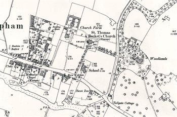 The eastern part of the village in 1901