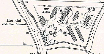 The hospital on a map of 1926