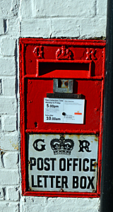 Postbox in the wall of the Old Post Office February 2016