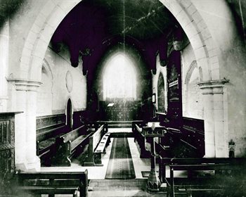 The chancel looking east about 1870 [Z50/50/38]