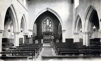 The interior of the church looking east about 1900 [Z1130/50/51]