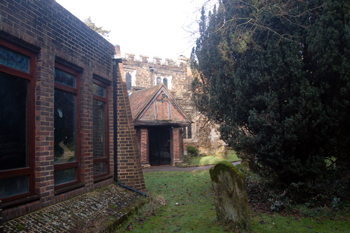 The vestry and south porch January 2010