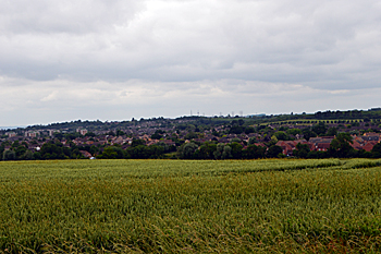 The view over Bedford from Goldington Highfields - now in Ravensden parish June 2017