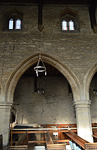 The north arcade and north clerestory February 2016