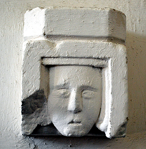Corbel preserved on the south wall of the nave March 2014