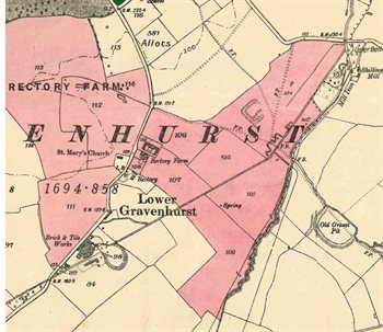 The extent of Rectory Farm in 1918 [L23/1007/14]