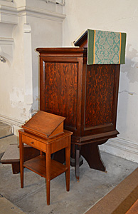 The pulpit and reading desk December 2016