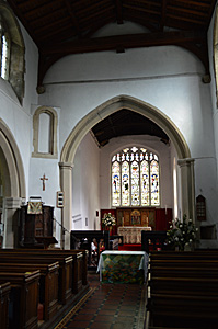 The chancel seen from the nave August 2016