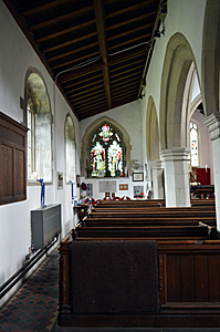 The north aisle looking east August 2016