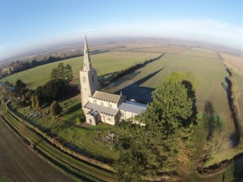 All Saints church from the north - copyright All Saints Little Staughton