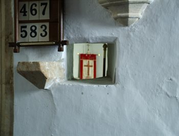 Hagioscope or squint - copyright All Saints Little Staughton