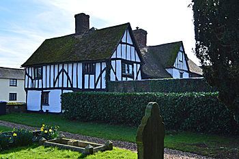 The rear of Gannocks seen from the churchyard February 2016