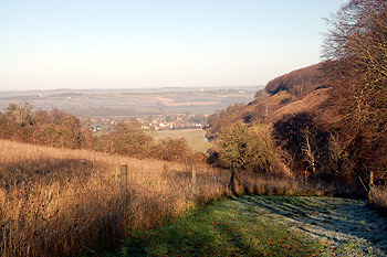 View over Barton-le-Clay from Sharpenhoe Clappers January 2012