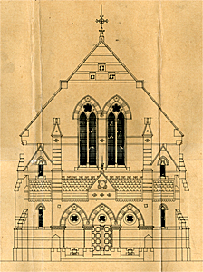 Saint Mary's Wesleyan Chapel elevation in 1864