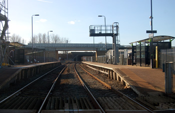Ridgmont Station looking towards Husborne Crawley February 2011
