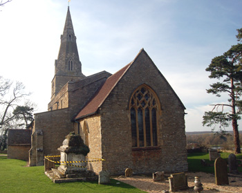 Chellington church from the east March 2009