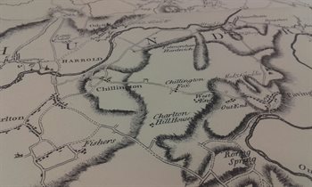 Chillington Fox on map Jeffreys 1765