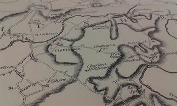 Jefferys map (red marks Parsonage house)
