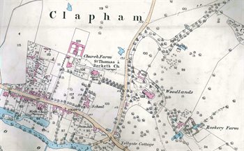 The eastern part of the village in 1883