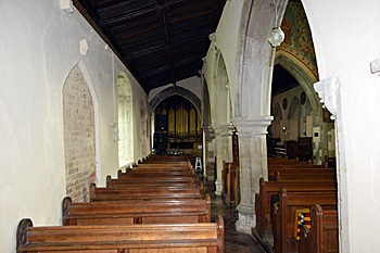 The north aisle looking east September 2016
