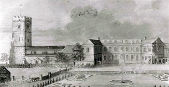 The church and Everton House prior to 1852 [Z50/45/7]