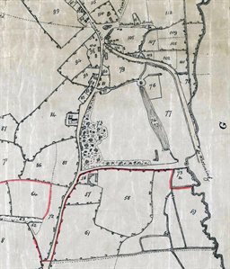 Church End about 1808 [MA68] note the top of the map is north-east