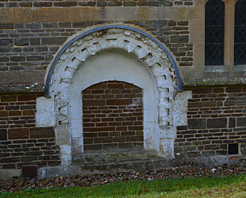 The re-positioned Norman door in the north aisle September 2017
