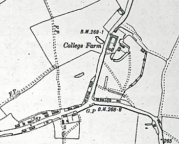 College Farm on a map of 1901
