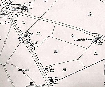 Doddshole Farm on a map of 1901