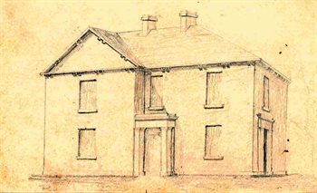 Drawing of Keysoe Vicarage about 1842 [P48-2-4-7]