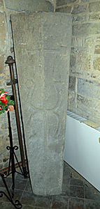 Coffin lid in the north chapel February 2016