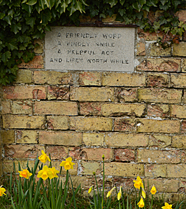 Plaque on the wall of the chapel March 2016