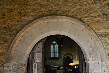 The south doorway arch February 2016