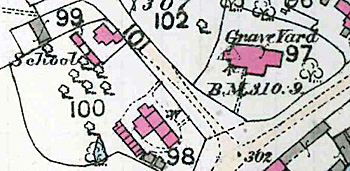 Knotting School on a map of 1884